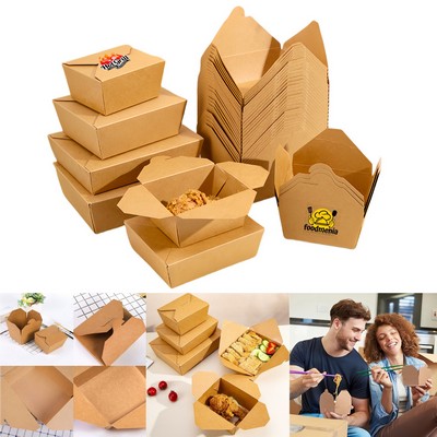 Multi-Size Disposable Kraft Takeaway Box