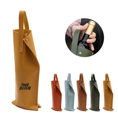 Premium PU Leather Wine Carrier