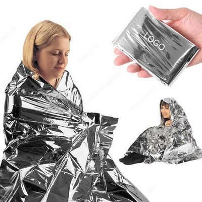 Emergency Mylar Thermal Blankets Portable PET Silver Rescue Blanket Survival Space Blanket