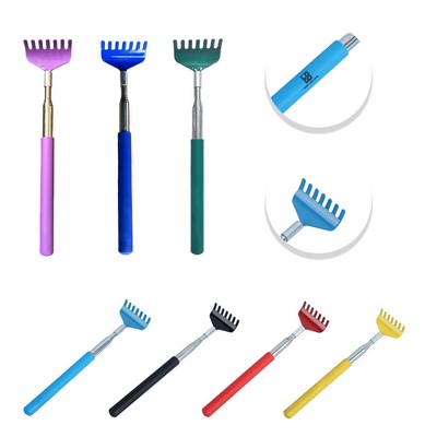 Portable Telescoping Back Scratcher With Soft Rubber Handle
