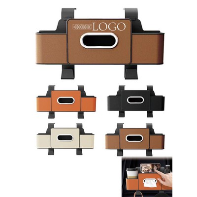 Car Seat Back Organizer with Tissue & Cup Holder
