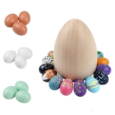 Solid Wood DIY Craft Egg (Unfinished)