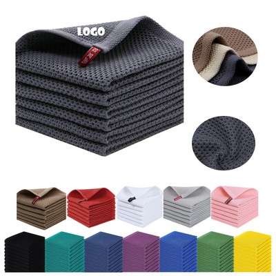 Honeycomb Pattern Cotton Towel - Multipurpose Cleaning & Drying Cloth