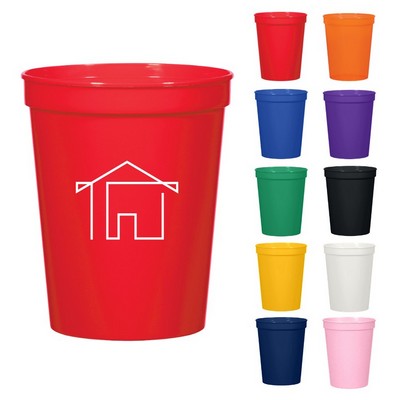 12 oz BPA Free Stadium Cup – Reusable Polypropylene Promotional Drink Cup