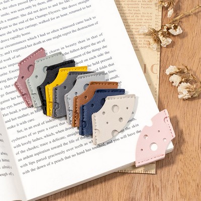 Sector Shape Bookmark PU Leather Bookmark Page Corner for Book Lover
