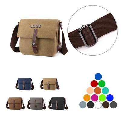 Canvas Leather Lightweight Satchel Crossbody