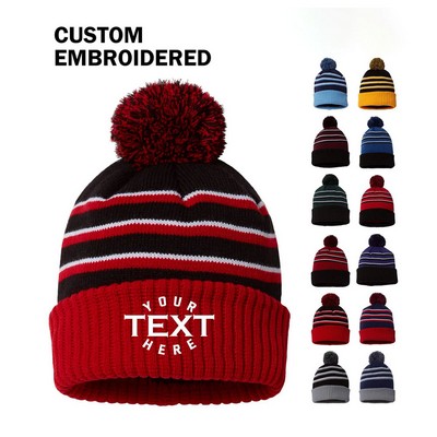 Pom Pom Knit Beanie Winter Hat