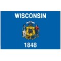 4'x6' Wisconsin State Nylon Outdoor Flag - Style C
