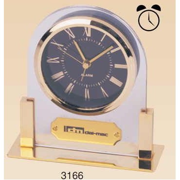 Gold Plated Acrylic Alarm Clock