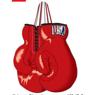 Boxing Gloves Acrylic Coaster w/Felt Back