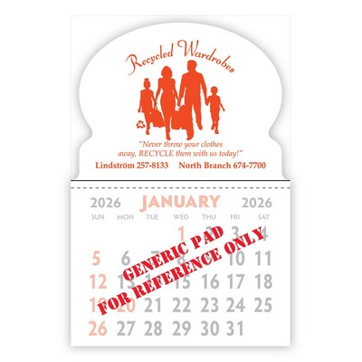 Designer Shaped Kwik-Stik Smooth Vinyl Calendar w/ Oval Top