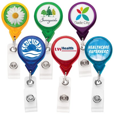 "Best" Translucent Round Retractable Badge Reel