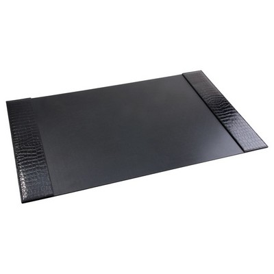 Large Desk Blotter w/Embossed Croc Leather Trim