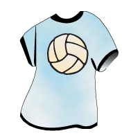 Volleyball T-Shirt Mighty Mini Magnet