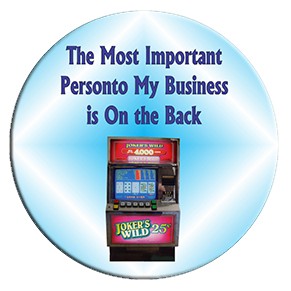 Slot Machine Photo Hand Mirror (2½" Diameter)