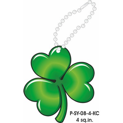 Shamrock Promotional Line Key Chain w/ Black Back (4 Square Inch)