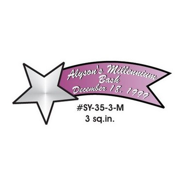 Star Banner Executive Magnet w/ Full Magnetic Back (3 Square Inch)
