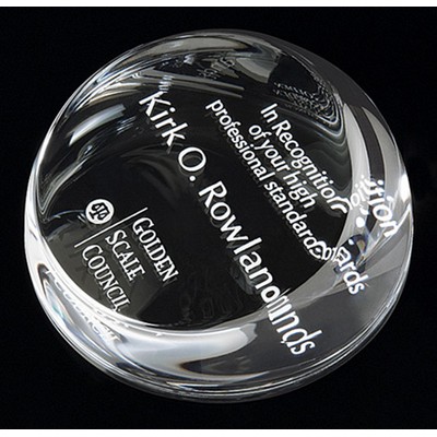 CHILL: Glass Paperweight Desk Award