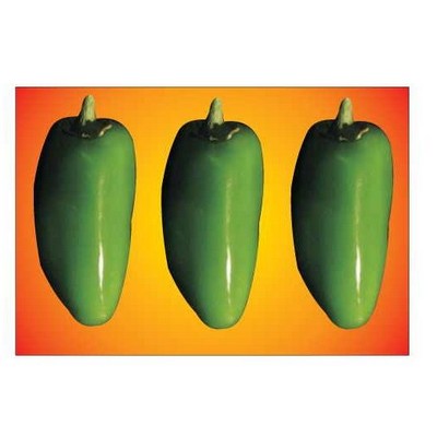 Jalapeno Rectangle Badge w/ Bar Pin (2"x3")