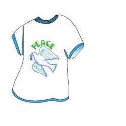 Peace Dove T-Shirt Lapel Pin