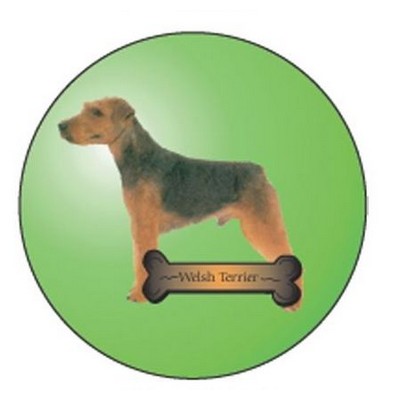 Welsh Terrier Dog Round Metal Photo Magnet (2 1/2")