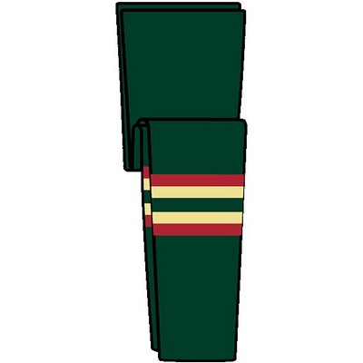 Minnesota Pro Series Green Away Socks w/Gold & Red Stripes