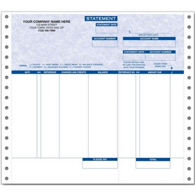 Continuous Statement Forms - Parchment (1 Part)