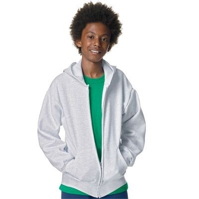 Hanes® EcoSmart® Youth Hooded Full-Zip Sweatshirt