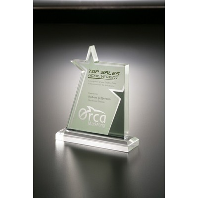 Acrylic Angled Star Award w/ Base
