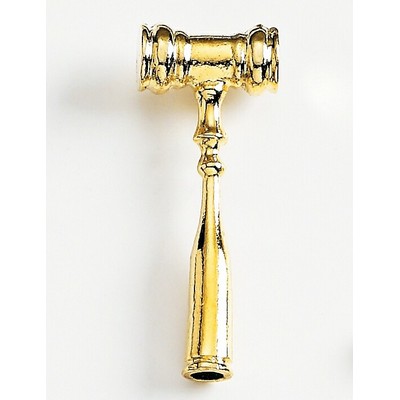 Gavel Marken Design Cast Lapel Pin (Up to 1 1/2")
