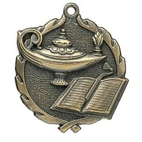 Medal, "Lamp of Knowledge" Wreath - 2 1/2" Dia.