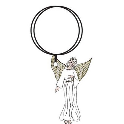 Angel Executive Keychain w/Mirrored Back (10 Square Inch)