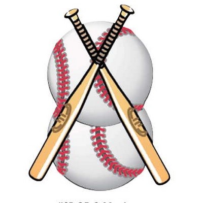 Baseballs & Bats Maxi Magnet (2 Square Inch)