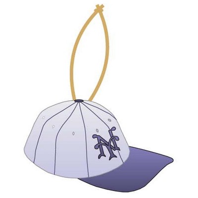 Baseball Cap Ornament w/ Black Back (3 Square Inch)