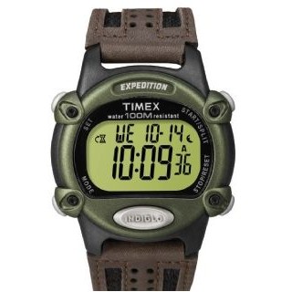 Timex® Expedition Green/Brown Core Chrono Alarm Timer Watch W/ Nylon Band