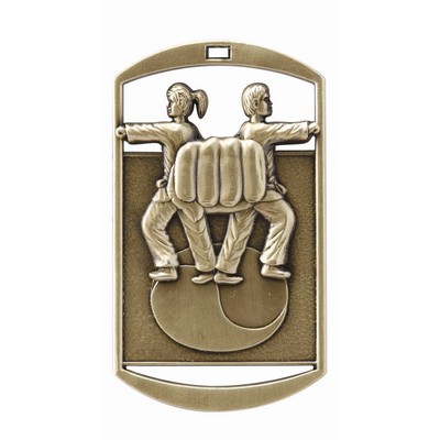Dog Tag Medal, "Karate" - 2"