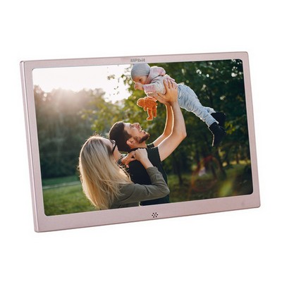 12" Metal Digital Picture Frame – Slideshow, Video & Music Playback