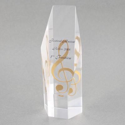 Acrylic Hexagon 3 Award (3"x 6"x 2-1/2")