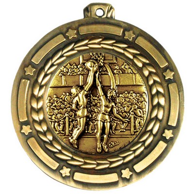Stock Star Struck Medal (Basketball Female) 3 1/2"