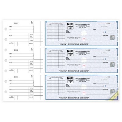 3-On-a-Page High Security Empty Voucher Checks (1 Part)