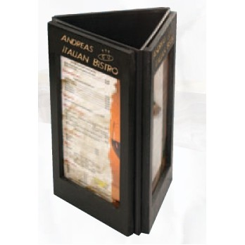 Charleston Triple Wood 3 View Table Tent (4"x6" Insert)