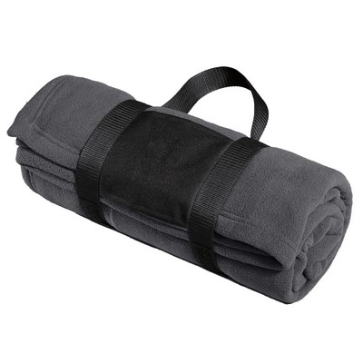 Port Authority® Fleece Blanket with Carrying Strap.