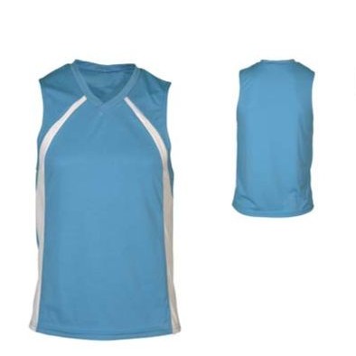 Women's Cool Mesh Multi Sport Jersey Shirt w/ Contrast Front Panel & V-Neck