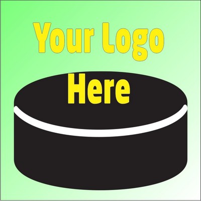 Hockey Puck Metal Photo Magnet w/ Magnetic Back (2 1/2" Square)