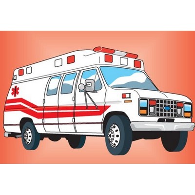 Ambulance Metal Photo Magnet (2 1/2"x2 1/2")