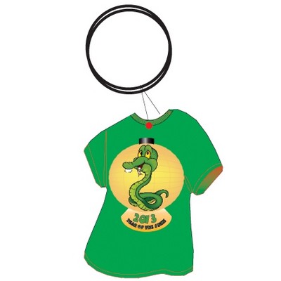 Chinese New Year T Shirt Promotional Key Chain w/ Black Back (2 Square Inch)