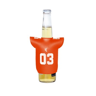 One Color Silkscreened Jersey Shaped Neoprene Cooler