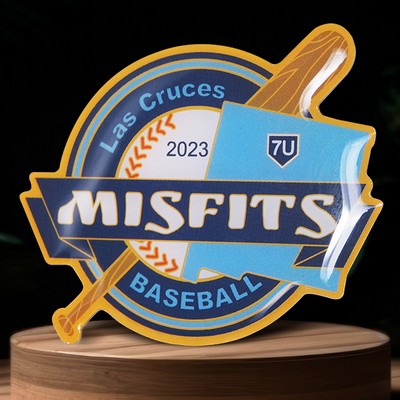 2" Offset Printed Baseball Trading Pin