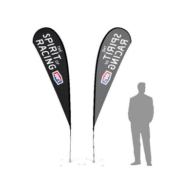 11' TearDrop Flag W/ Single Sided Printing