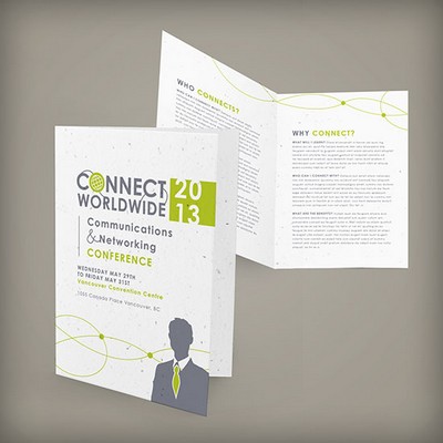 Double-Sided Large Single-Fold Seed Paper Brochures